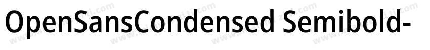 OpenSansCondensed Semibold字体转换